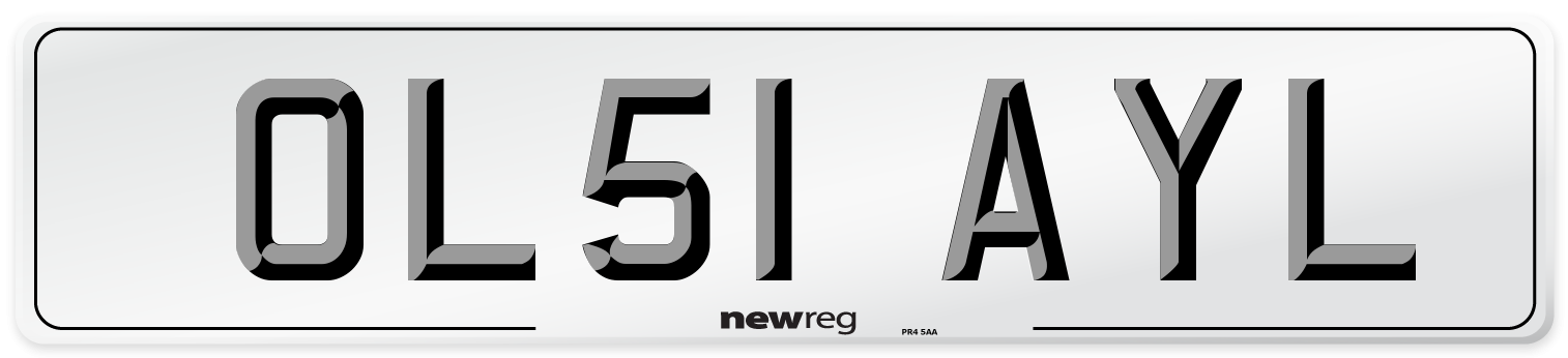 OL51 AYL Number Plate from New Reg